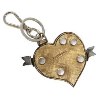 Prada Pre-owned Leather key-holders - Dames - Vintage Accessoires - Geel - ONE Size - Leer - Vintage