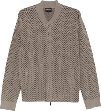 Emporio Armani Heren, Truien, Bruin, Maat: XL Wol