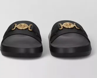 Versace leather slide sandals