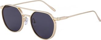 Generic Men Driving Outdoor Sunglasses Vacation Decorative Sports Sun Glasses(Gold)