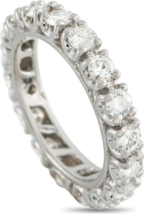 Luxury Bazaar 14K White Gold 2.0ct Diamond Eternity Band Ring MF04-051326