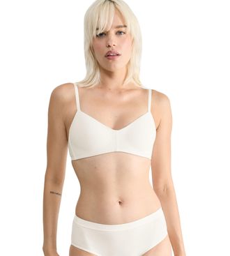 sloggi B&uuml;gelloser BH SLOGGI GO Casual, Damen, Gr. XXL, N-Gr, weiss (silk wei&szlig;), Single Jersey, Obermaterial: 52% Baumwolle, 36% Polyester, 12% Elasthan, unif