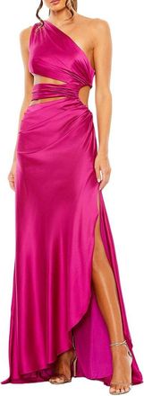 Mac Duggal One Shoulder Satin Gown