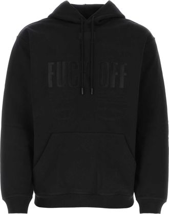 VTMNTS Black Stretch Cotton Sweatshirt