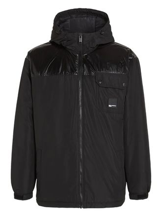 Karl Lagerfeld logo-patch jacket - men - Recycled Polyester - S - Black