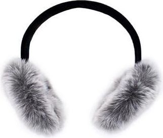 Surell Faux Fur & Velvet Earmuffs in Gray Frost at Nordstrom Rack