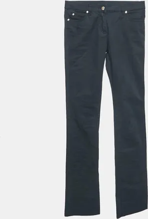 Roberto Cavalli Navy Blue Cotton Skinny Pants
