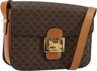 Celine Pre-owned Cross Body Bags, female, Brown, Size: ONE SIZE Pre-owned Vintage Shoulder Bag