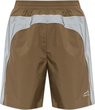 Balenciaga Korte Broeken, Heren, Bruin, XL, Logo Shorts