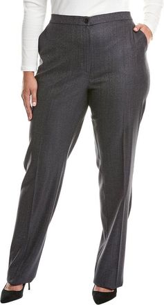 Marina Rinaldi Plus Banda Long Wool & Silk-Blend Trouser