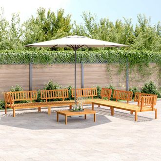 vidaXL Set De Sof&aacute;s De Palets De Jard&iacute;n 6 Pzas Madera Maciza De Acacia Vidaxl