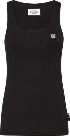 Philipp Plein Sleeveless Top - Dames - Tops zonder mouwen - Zwart - XS - Katoen - Tops