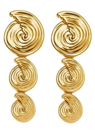 Missoma Spiral Statement Drop Earrings - Gold - One Size