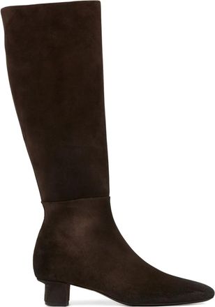 Marsèll suede knee-high boots - women - Calf Suede/Rubber/Calf Leather/Calf Leather - 36.5 - Brown