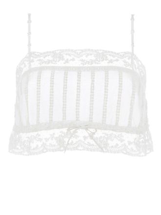 Eres Perle crop top bra - White