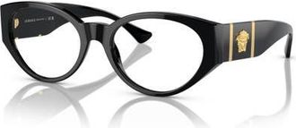 Versace 54mm Oval optical glasses in Black at Nordstrom