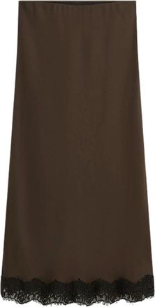 Summum Gonna in Twill Leggero - - Skirts - Donna - Marrone - S