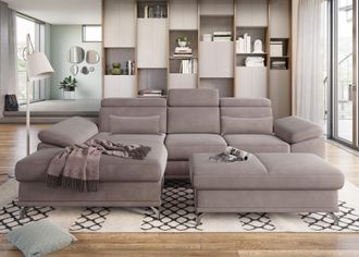 Sit&more Ecksofa &raquo;Cabrio L-Form, B: 295 cm, mit Sitztiefen-, Arm- & Kopfteilverstellung&laquo; 2 Nierenkissen, Federkern, optional Bettfunktion und Stauraum