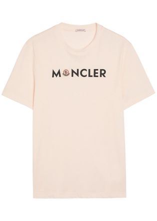 Moncler Logo-print Cotton T-shirt - Natural - Xxl