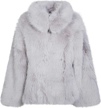 Rotate Flared Faux Fur Short Jacket