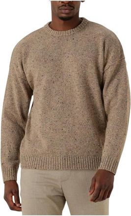Drykorn Neelio Sweater - Heren - Ronde hals truien - Beige - L - Wol - Truien & Vesten