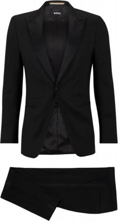 HUGO BOSS Hombre, Trajes, Negro, Talla: L