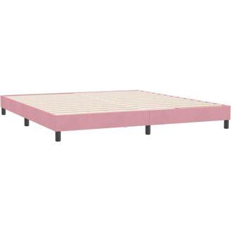 vidaXL Estructura De Cama Sin Colch&oacute;n Terciopelo Rosa 180x210 Cm Vidaxl