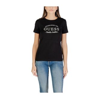 Guess Mujer, Camisetas, Negro, Talla: M