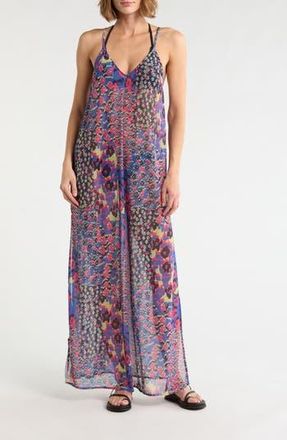 Maaji Debbie Cover-up Maxi Dress in Blue at Nordstrom Rack, Size Medium