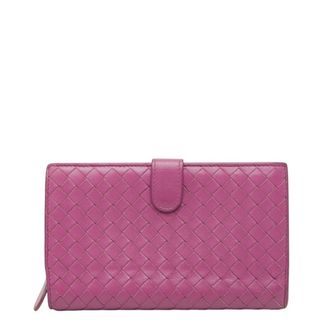 Bottega Veneta Pink Leather Long Wallet (Bi-Fold) (Pre-Owned)