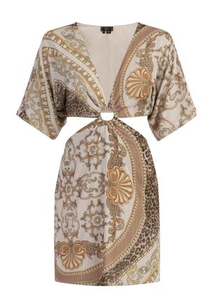 Faina Mini-jurk met uitsparingen Dames wit