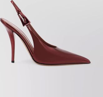 PARIS TEXAS jessica slingback mirror leather pumps