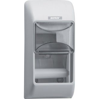Katrin Dispensador Papel Higi&eacute;nico Wc, 2-rodillos, Blanco