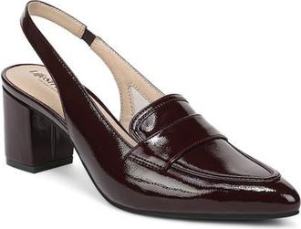 Life Stride Angel Slingback Pointed Toe Loafer Pump in Chocolate Plum at Nordstrom, Size 6.5