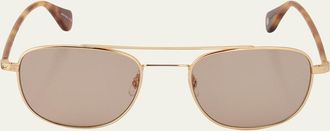 Garrett Leight Mens Clubhouse II Sun Aviator Sunglasses