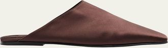 Loro Piana Alba Satin Ballerina Mules