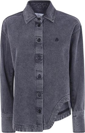 The Attico Denim Shirts - Dames - Spijkeroverhemden - Zwart - 2XS - Denim - Overhemden