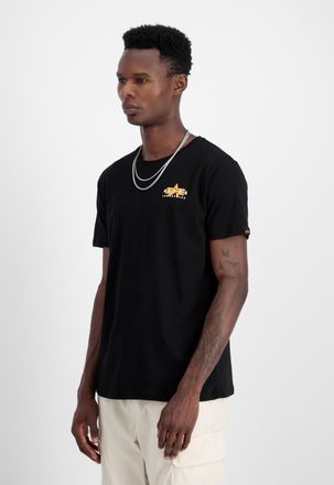 Alpha Industries T-Shirt ALPHA INDUSTRIES Puff Print Logo Backprint T-Shirt, Herren, Gr. XXL, schwarz, Obermaterial: 100% Baumwolle, Shirts T-Shirt