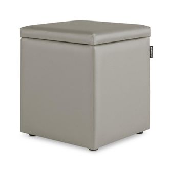 Happers Happers - Puff Cubo Arc&oacute;n Polipiel Gris Claro 1 Unidad Gris Claro