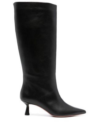 Giuliano Galiano Jane 60mm leather boots - women - Calf Leather/Calf Leather/Calf Leather/Rubber - 37.5 - Black