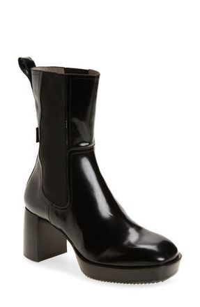 AllSaints Lottie Platform Boot in Black Shine at Nordstrom Rack, Size 10