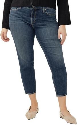 Silver Jeans Co Elyse Mid Rise Skinny Jeans in Bonnie at Nordstrom, Size 18W X 26