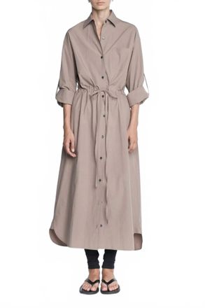 Maria McManus Drawstring Shirt Dress In Mouseback
