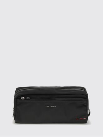 Kiton Beauty case da viaggio in nylon con logo metallico