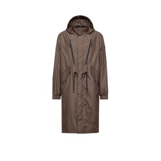 Moncler Moncler Aliso Hooded Rain Coat, Men, Brown, Size: 1