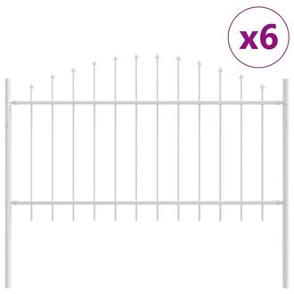 Berkfield Home Garden Fence with Hoop Top White 10.2x1 m Steel