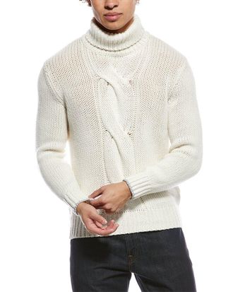 Brunello Cucinelli Cable Cashmere Turtleneck Sweater