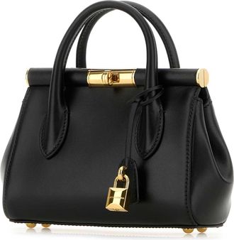 Dolce & Gabbana Womens Marlene Top Handle Bag Black Calf