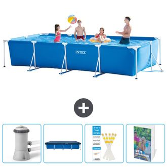 Intex Piscina Con Estructura Rectangular - 450x220x84 Cm - 7-piezas Scb129