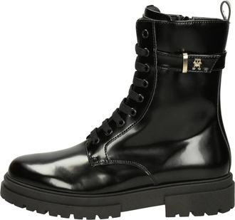 Tommy Hilfiger Polacco lacci - Dames - Veterlaarzen - Zwart - 35 EU - Leer - Schoenen